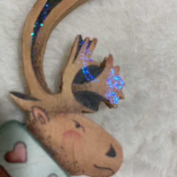 Alaska caribou reindeer wood ornament Mary Harper - Picture 5 of 12